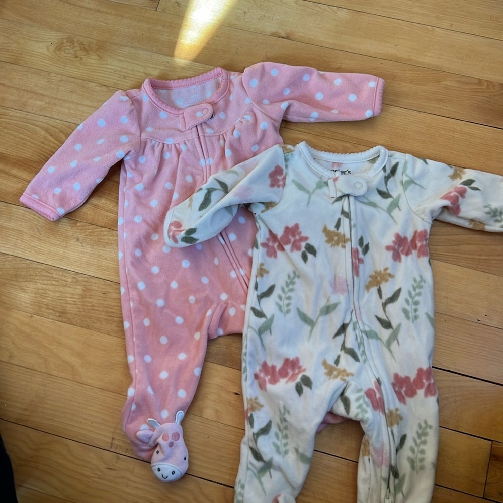 Newborn fleece jammies